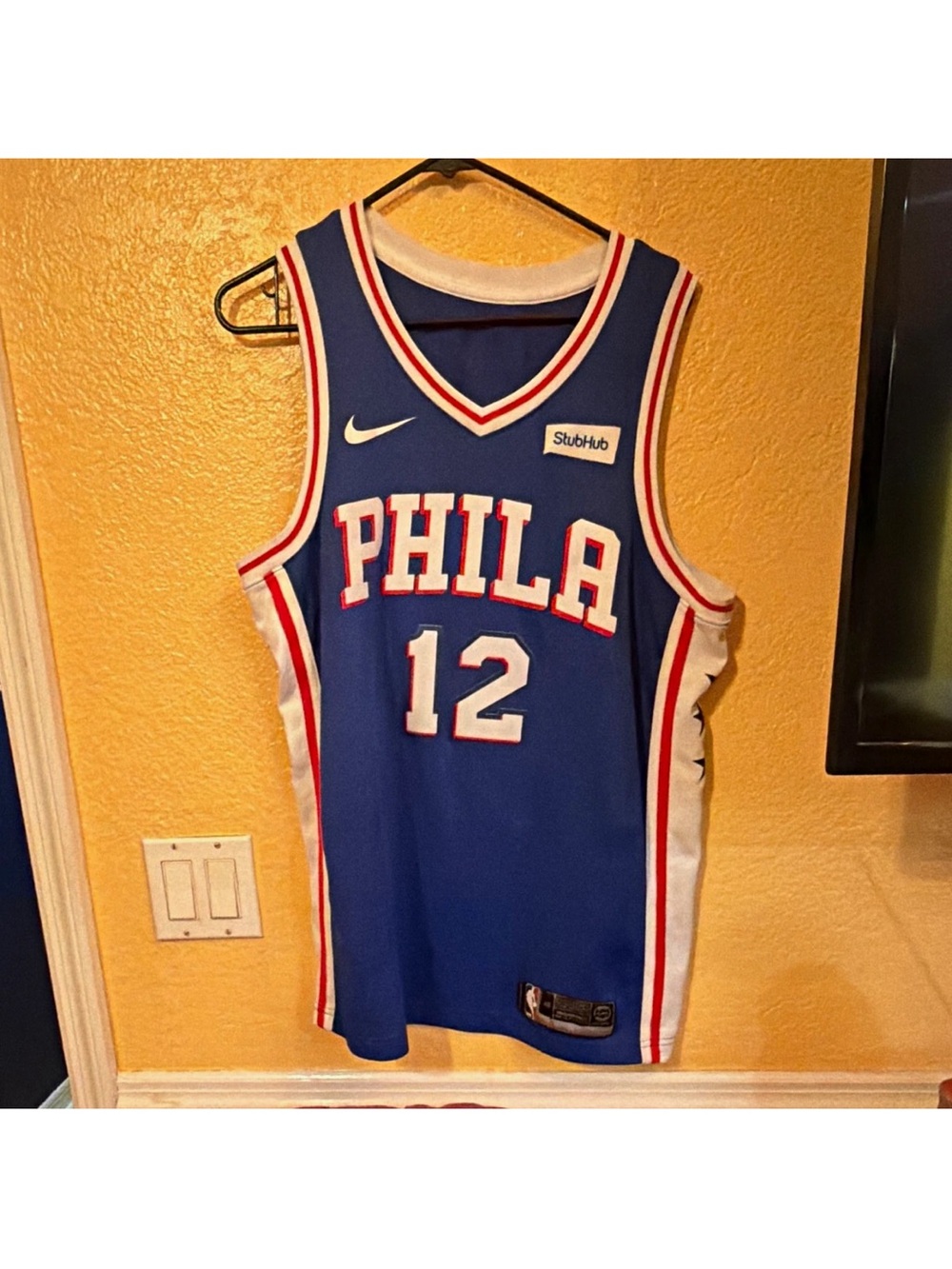 Nike Men’s Philadelphia 76ers Blue White Red #12 Basketball Jersey